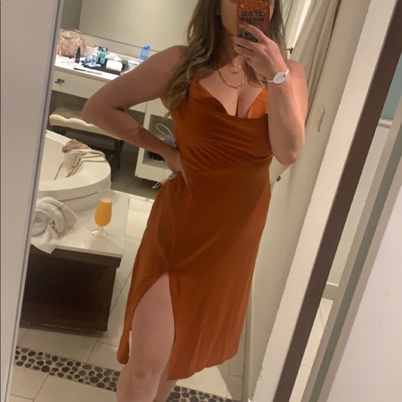 NWT Pink Silky Slip Dress - Picture 7 of 7